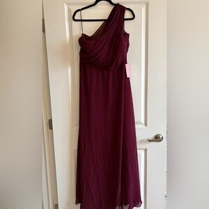 Birdy Grey Burgundy Dress- “ Kira Chiffon”